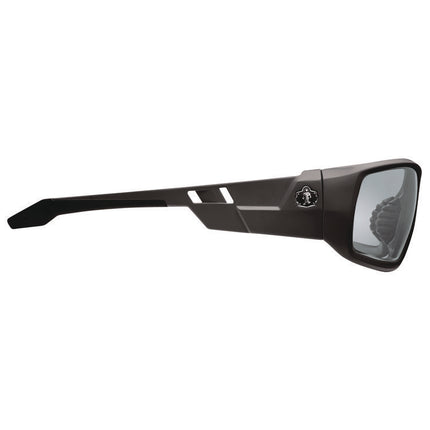 Skullerz ODIN Anti-Scratch/Enhanced Anti-Fog Safety Glasses, Nylon Impact Black Frame, Indoor/Outdoor Polycarbonate Lens