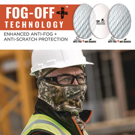 Skullerz THOR Anti-Scratch/Enhanced Anti-Fog Safety Glasses, Black Nylon Impact Frame, Indoor/Outdoor Polycarbonate Lens