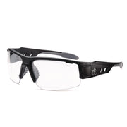 Skullerz DAGR Anti-Scratch and Enhanced Anti-Fog Safety Glasses, Black Nylon Impact Frame, Clear Polycarbonate Lens