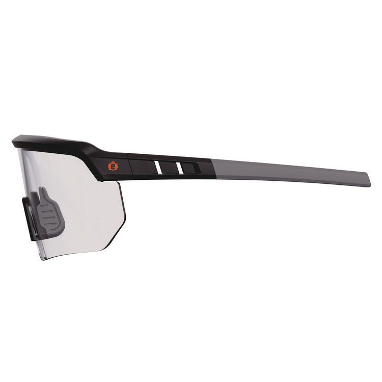 Skullerz AEGIR Anti-Scratch/Enhanced Anti-Fog Safety Glasses, Black Nylon Impact Frame, Clear Polycarbonate Lens