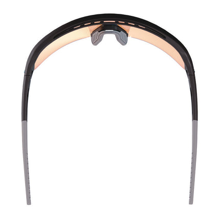 Skullerz AEGIR Safety Glasses with Mirrored Lenses, Matte Black Nylon Impact Frame, Orange Mirror Polycarbonate Lens