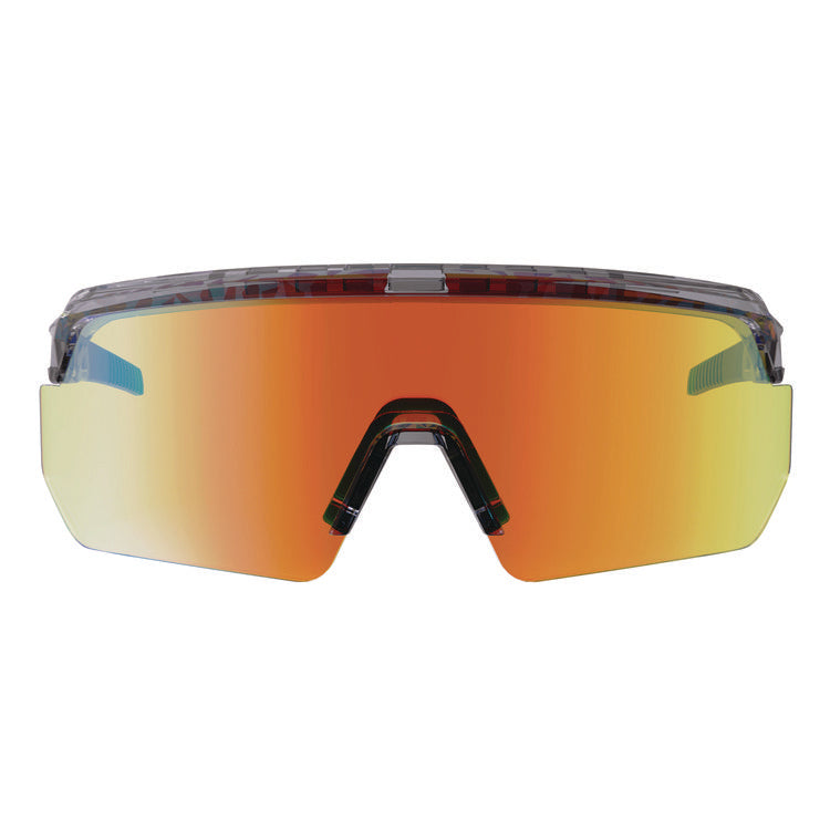 Skullerz AEGIR Anti-Scratch/Anti-Fog Safety Glasses, Clear Smoke Nylon Impact Frame, Orange Mirror Polycarbonate Lens