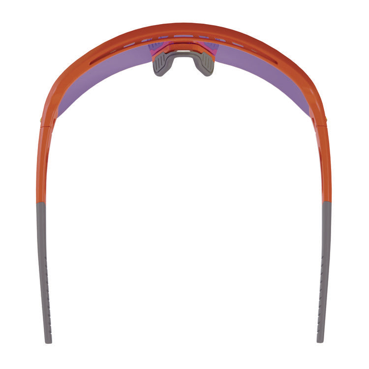 Skullerz AEGIR Safety Glasses, Mirrored Lenses, Orange Nylon Impact Frame, Purple Mirror Polycarbonate Lens