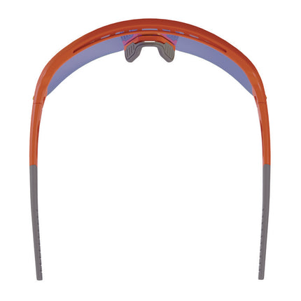 Skullerz AEGIR Safety Glasses, Mirrored Lenses, Orange Nylon Impact Frame, Blue Mirror Polycarbonate Lens