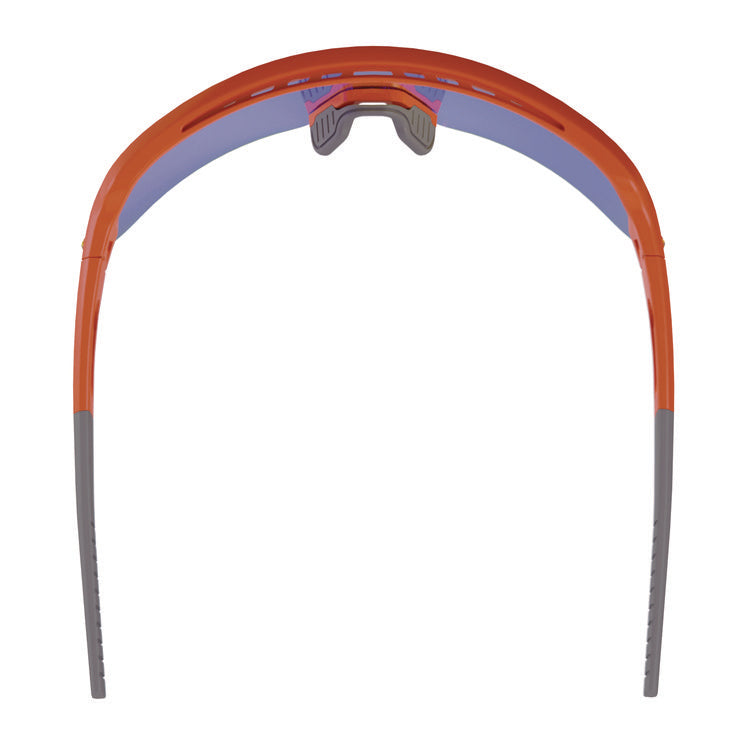 Skullerz AEGIR Safety Glasses, Mirrored Lenses, Orange Nylon Impact Frame, Blue Mirror Polycarbonate Lens