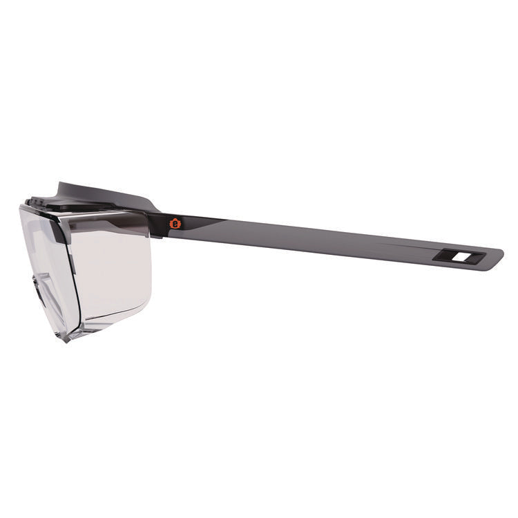 Skullerz OSMIN Safety Glasses, Matte Black Polycarbonate Frame, Clear Polycarbonate Lens
