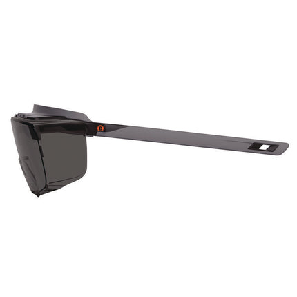 Skullerz OSMIN Safety Glasses, Matte Black Polycarbonate Frame, Smoke Polycarbonate Lens