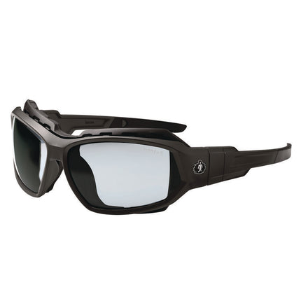Skullerz LOKI Anti-Scratch/Anti-Fog Convertible Safety Spoggles w/ Strap, Black Nylon Impact Frame, Indoor/Outdoor Poly Lens