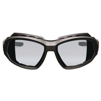 Skullerz LOKI Anti-Scratch/Anti-Fog Convertible Safety Spoggles w/ Strap, Black Nylon Impact Frame, Indoor/Outdoor Poly Lens