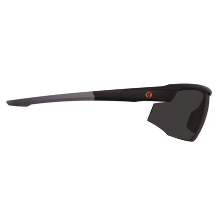 Skullerz SKOLL Anti-Scratch/Anti-Fog Safety Glasses, Matte Black Nylon Impact Frame, Smoke Polycarbonate Lens