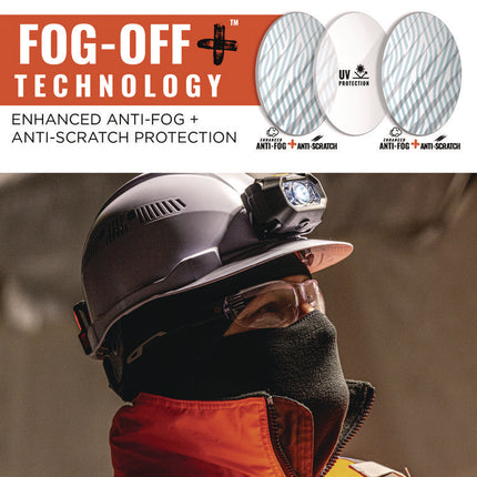Skullerz VALI Anti-Scratch/Anti-Fog Safety Glasses, Matte Black Frameless, Indoor/Outdoor Polycarbonate Lens