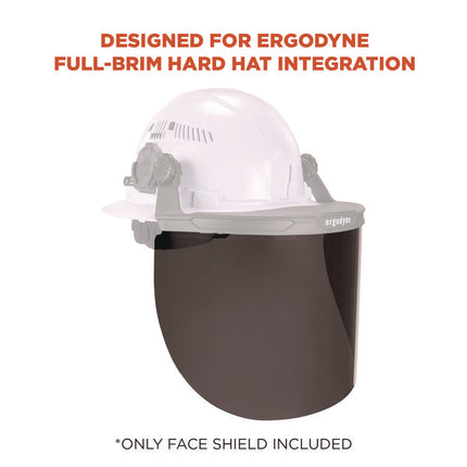 Skullerz 8998 Anti-Scratch/Anti-Fog Face Shield Replacement for Full Brim Hard Hat, Smoke Lens