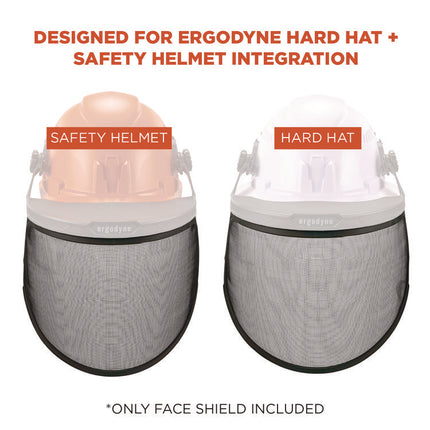 Skullerz 8999 Mesh Face Shield Replacement for Hard Hat and Safety Helmet, Black