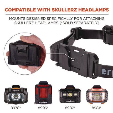 Skullerz 8979 Headband Light Mount with Silicone Strap