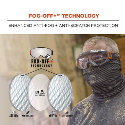 Skullerz MODI OTG Anti-Scratch and Enhanced Anti-Fog Safety Goggles Replacement Lens, Clear
