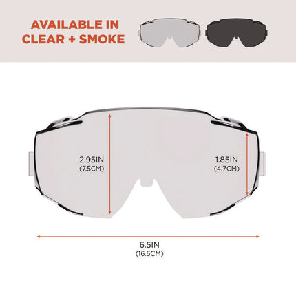 Skullerz MODI OTG Anti-Scratch and Enhanced Anti-Fog Safety Goggles Replacement Lens, Clear