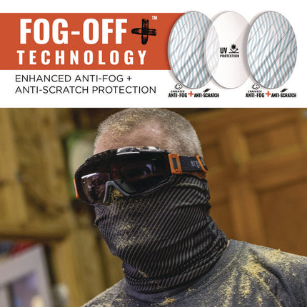 Skullerz MODI OTG Anti-Scratch and Enhanced Anti-Fog Safety Goggles Replacement Lens, Smoke