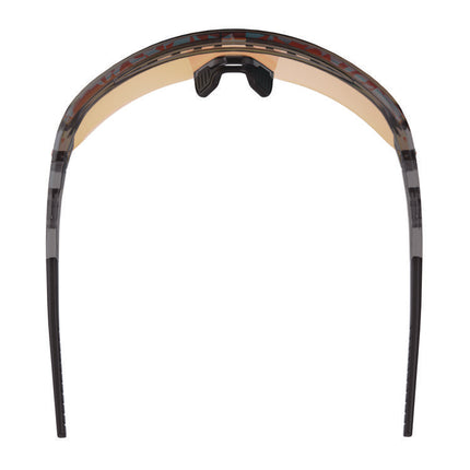 Skullerz AEGIR Safety Glasses, Mirrored Lenses, Clear Smoke Nylon Impact Frame, Orange Mirror Polycarbonate Lens
