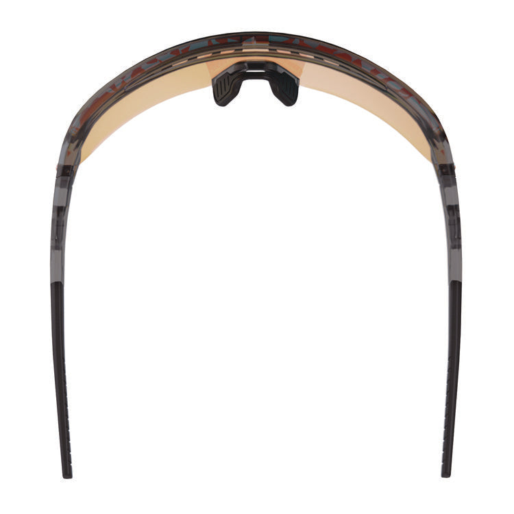 Skullerz AEGIR Safety Glasses, Mirrored Lenses, Clear Smoke Nylon Impact Frame, Orange Mirror Polycarbonate Lens