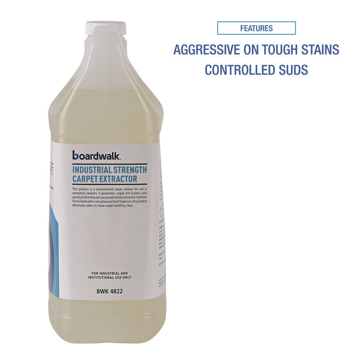 Industrial Strength Carpet Extractor, Clean Scent, 1 Gal Bottle, 4/carton