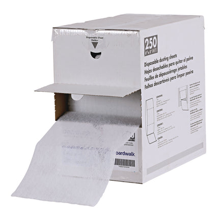 Trapeze Disposable Dusting Sheets, 8" X 125 Ft, White, 250 Sheets/roll,