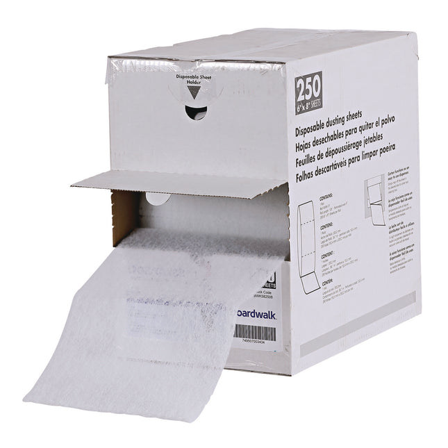 Trapeze Disposable Dusting Sheets, 8" X 125 Ft, White, 250 Sheets/roll,