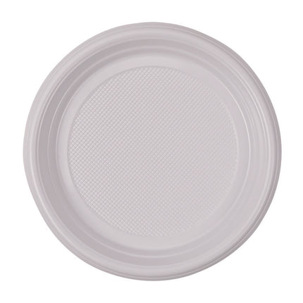 Hi-Impact Plastic Dinnerware, Plate, 9" Dia, White, 500/carton
