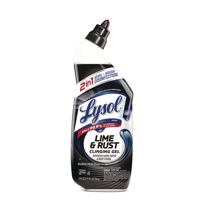 Disinfectant Toilet Bowl Cleaner w/Lime/Rust Remover, Atlantic Fresh, 24 oz