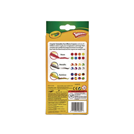 Twistables Mini Crayons, Fun Effects, Assorted, 24/Pack