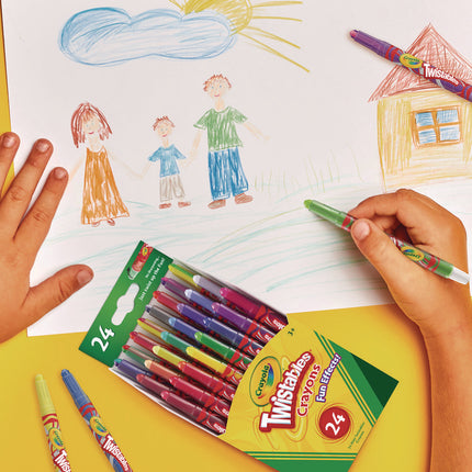 Twistables Mini Crayons, Fun Effects, Assorted, 24/Pack