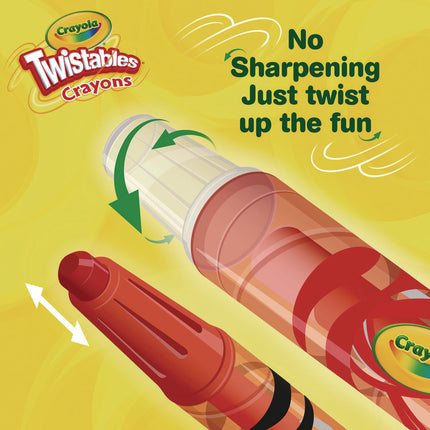 Twistables Mini Crayons, Fun Effects, Assorted, 24/Pack