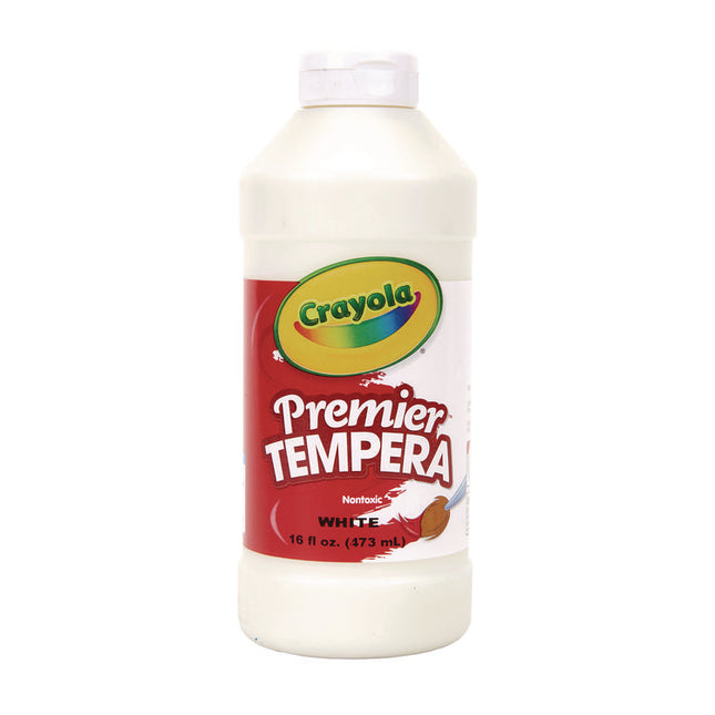 Premier Tempera Paint, White, 16 oz Bottle