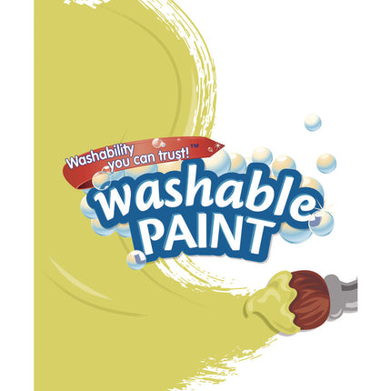 Washable Paint, Yellow, 16 Oz Bottle
