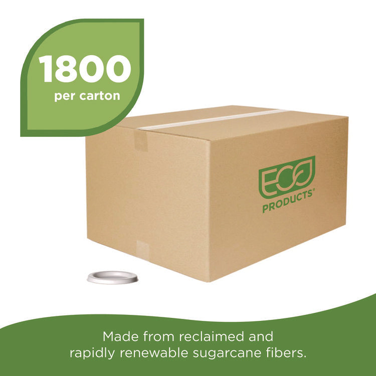 Vanguard Sugarcane Portion Cup Lid, Fits 4 oz Portion Cups, White, 1,800/Carton