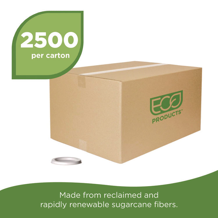 Vanguard Sugarcane Portion Cup Lid, Fits 2 oz Portion Cups, White, 2,500/Carton