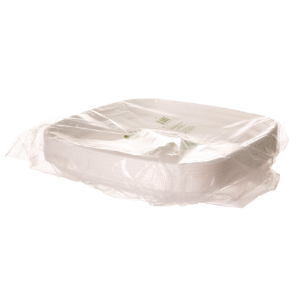 Regalia Renewable Sugarcane Tray, 9.06 x 14.37, White, Sugarcane, 100/Carton