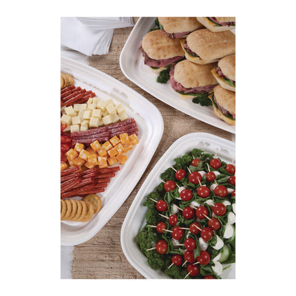 Regalia Renewable Sugarcane Tray, 9.06 x 14.37, White, Sugarcane, 100/Carton