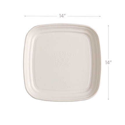 Regalia Renewable Sugarcane Tray, 9.06 x 14.37, White, Sugarcane, 100/Carton