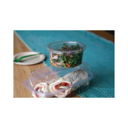 Round Deli Containers, 12 oz, 4.63" Diameter x 2.13" h, Clear, Plastic, 500/Carton