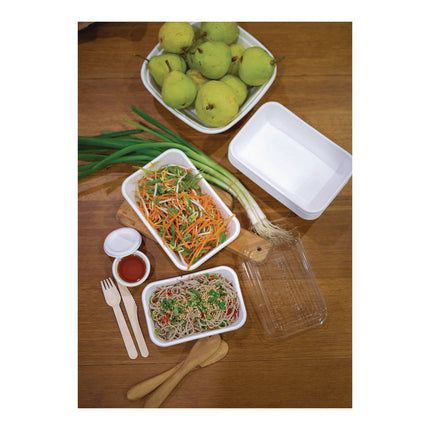 WorldView Renewable Molded Fiber Containers, 16 oz, 4.7 x 7 x 1.5, White, 400/Carton
