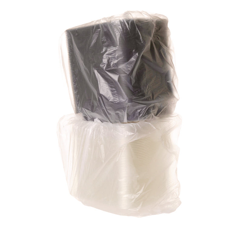 100% Recycled Content 9" Premium Take Out Containers, 42 oz, 9 x 8.8 x 1.6, Black/Clear, Plastic, 50/Pack, 3 Packs/Carton