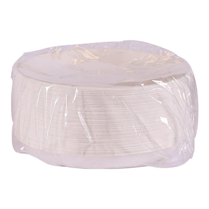 WorldView Renewable Molded Fiber Containers, 9" Diameter x 1.4" h, White, 400/Carton