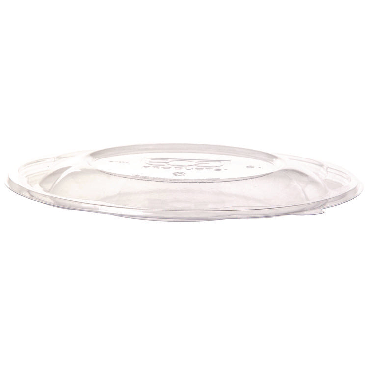 Salad Bowls with Lids, Squat, 64 oz, 9.5" Diameter x 3.2" h, Clear, Plastic, 150/Carton