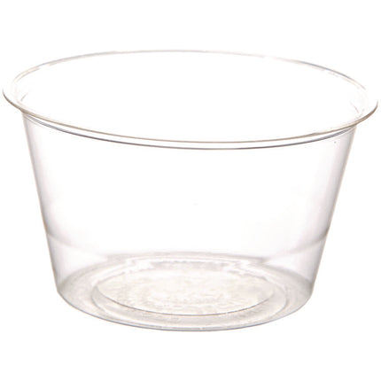 Renewable and Compostable Portion Cups, 3 oz, Plastic, Clear, 100/Pack, 20 Packs/Carton
