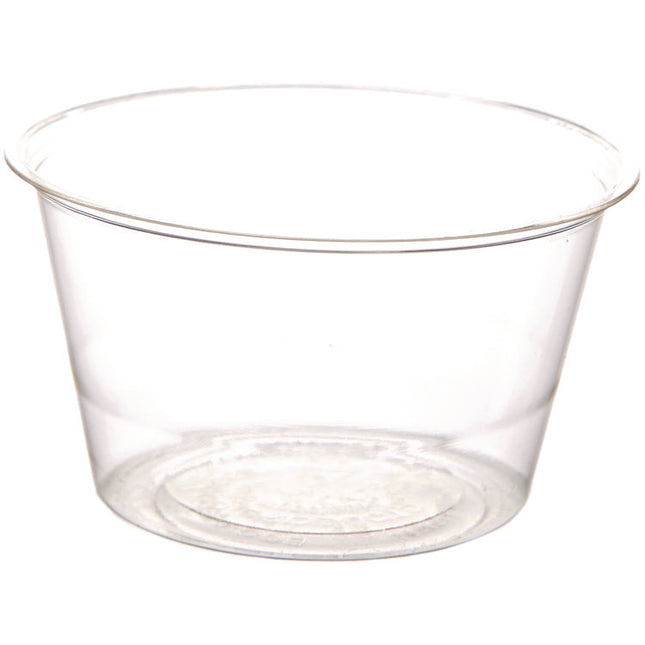 Renewable and Compostable Portion Cups, 3 oz, Plastic, Clear, 100/Pack, 20 Packs/Carton