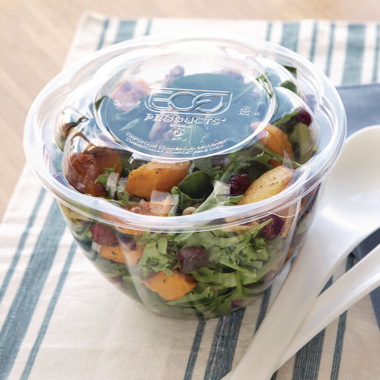 Salad Bowls, 48 oz, 6.69" Diameter x 4.38" h, Clear, Plastic, 300/Carton