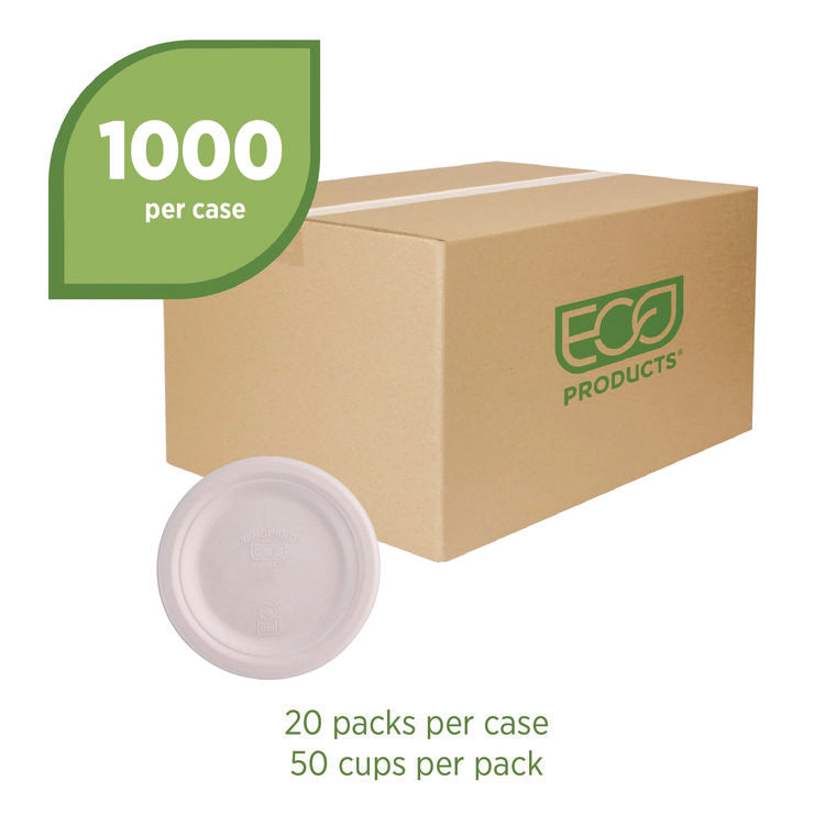 Vanguard Renewable And Compostable Sugarcane Plates, 7" Dia, White, 1,000/carton