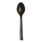 100% Recycled Content Cutlery, Spoon, Plastic, Black, 50/Pack, 20 Pack/Carton