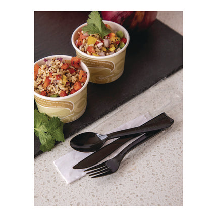 100% Recycled Content Cutlery, Spoon, Plastic, Black, 50/Pack, 20 Pack/Carton