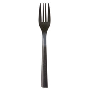 100% Recycled Content Cutlery, Fork, Plastic, Black, 50/Pack, 20 Packs/Carton